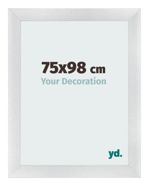 Fotolijst 75x98cm Zilver Mat MDF Pisa Voorzijde Maat | Yourdecoration.nl