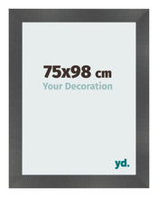 Fotolijst 75x98cm Zwart Mat MDF Pisa Voorzijde Maat | Yourdecoration.nl