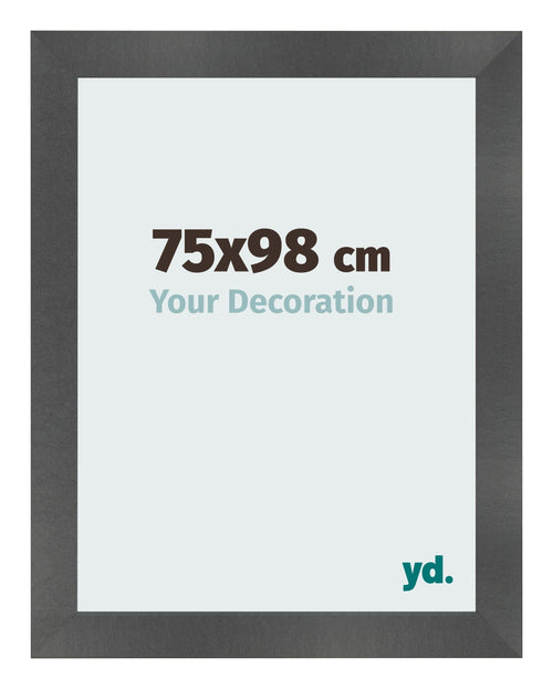Fotolijst 75x98cm Zwart Mat MDF Pisa Voorzijde Maat | Yourdecoration.nl