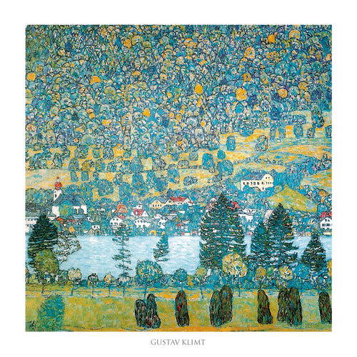 Gustav Klimt  Pendio montano a Unterach Kunstdruk 70x70cm | Yourdecoration.nl