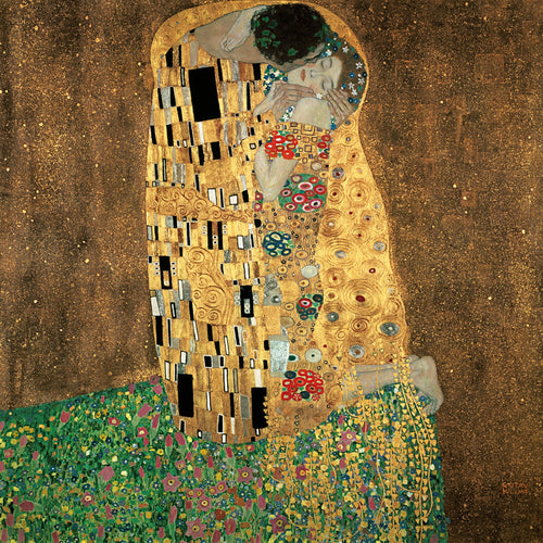 Gustav Klimt  Der KuÃŸ Kunstdruk 98x98cm | Yourdecoration.nl