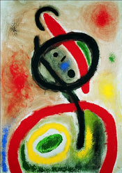 Joan Miro  Femme III Kunstdruk 80x60cm | Yourdecoration.nl