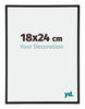 Kent Aluminium Fotolijst 18x24cm Zwart Mat Voorzijde Maat | Yourdecoration.nl