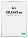Kent Aluminium Fotolijst 29 7x42cm A3 Zilver Hoogglans Voorzijde Maat | Yourdecoration.nl