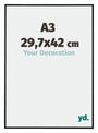 Kent Aluminium Fotolijst 29 7x42cm A3 Zwart Mat Voorzijde Maat | Yourdecoration.nl