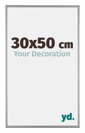 Kent Aluminium Fotolijst 30x50cm Platina Voorzijde Maat | Yourdecoration.nl