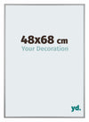 Kent Aluminium Fotolijst 48x68cm Platina Voorzijde Maat | Yourdecoration.nl
