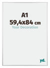 Kent Aluminium Fotolijst 59 4x84cm A1 Zilver Hoogglans Voorzijde Maat | Yourdecoration.nl