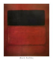 Kunstdruk Mark Rothko Black Over Reds 1957 71x81cm MKR 890 | Yourdecoration.nl