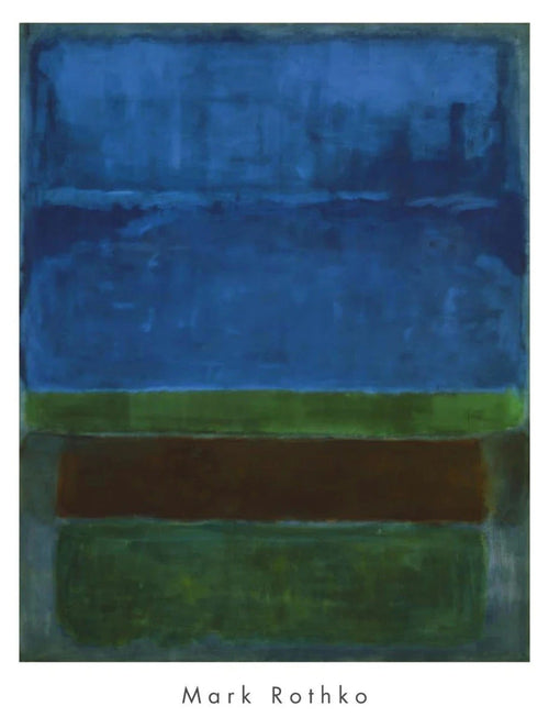 Kunstdruk Mark Rothko Blue Green and Brown 71x94cm MKR 556 PGM | Yourdecoration.nl