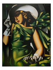 Kunstdruk Tamara De Lempicka Donna Vestita In Verde 60x80cm TDL 17 | Yourdecoration.nl