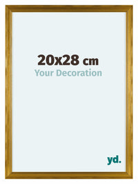 Lincoln Houten Fotolijst 20x28cm Goud Voorzijde Maat | Yourdecoration.nl