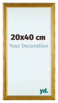 Lincoln Houten Fotolijst 20x40cm Goud Voorzijde Maat | Yourdecoration.nl