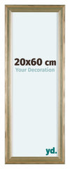 Lincoln Houten Fotolijst 20x60cm Zilver Voorzijde Maat | Yourdecoration.nl