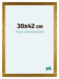 Lincoln Houten Fotolijst 30x42cm Goud Voorzijde Maat | Yourdecoration.nl