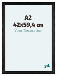 Lincoln Houten Fotolijst 42x59 4cm A2 Zwart Voorzijde Maat | Yourdecoration.nl