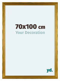 Lincoln Houten Fotolijst 70x100cm Goud Voorzijde Maat | Yourdecoration.nl