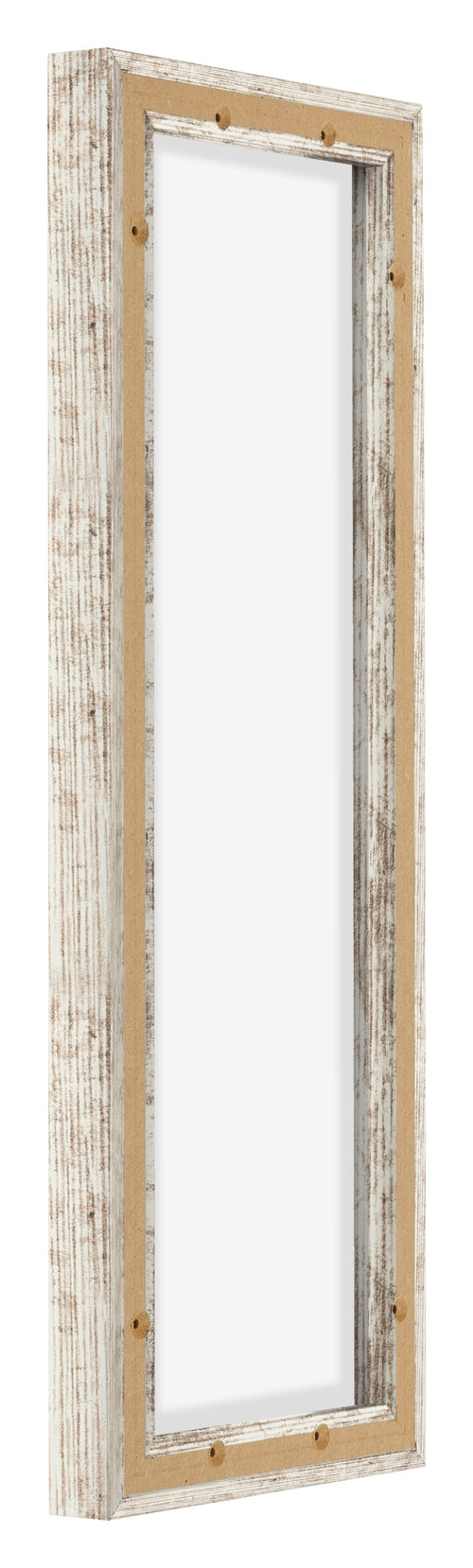 Lyon MDF Baklijst 1 3 Wit Vintage Achterzijde Schuin | Yourdecoration.nl