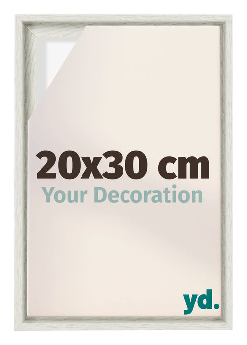 Lyon MDF Baklijst 20x30cm White Wash Voorzijde Maat | Yourdecoration.nl