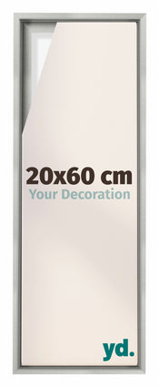 Lyon MDF Baklijst 20x60cm Zilver Mat Voorzijde Maat | Yourdecoration.nl