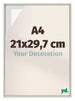 Lyon MDF Baklijst 21x29 7cm A4 White Wash Voorzijde Maat | Yourdecoration.nl