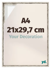 Lyon MDF Baklijst 21x29 7cm A4 Wit Vintage Voorzijde Maat | Yourdecoration.nl