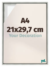 Lyon MDF Baklijst 21x29 7cm A4 Zilver Mat Voorzijde Maat | Yourdecoration.nl