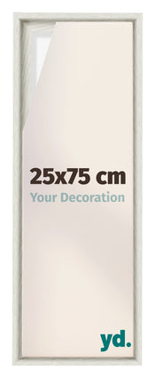 Lyon MDF Baklijst 25x75cm White Wash Voorzijde Maat | Yourdecoration.nl