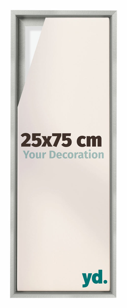 Lyon MDF Baklijst 25x75cm Zilver Mat Voorzijde Maat | Yourdecoration.nl