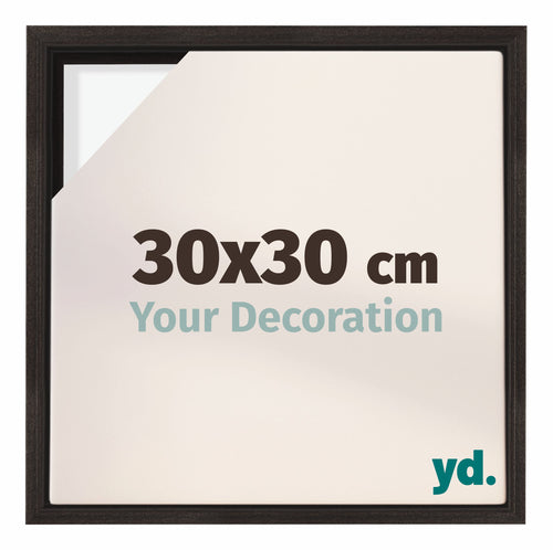 Lyon MDF Baklijst 30x30cm Donker Eiken Voorzijde Maat | Yourdecoration.nl