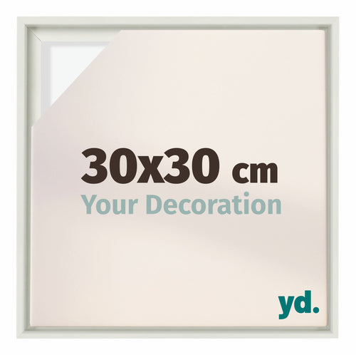 Lyon MDF Baklijst 30x30cm Wit Mat Voorzijde Maat | Yourdecoration.nl