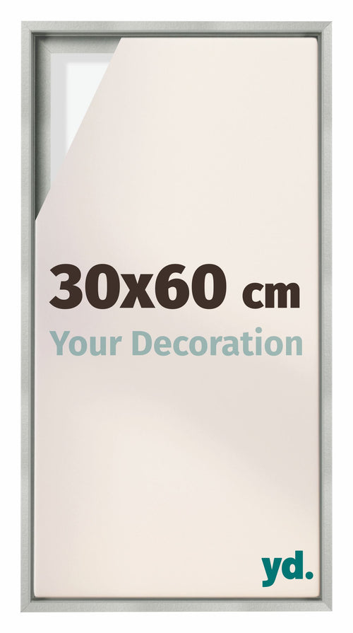 Lyon MDF Baklijst 30x60cm Zilver Mat Voorzijde Maat | Yourdecoration.nl