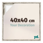 Lyon MDF Baklijst 40x40cm Wit Vintage Voorzijde Maat | Yourdecoration.nl