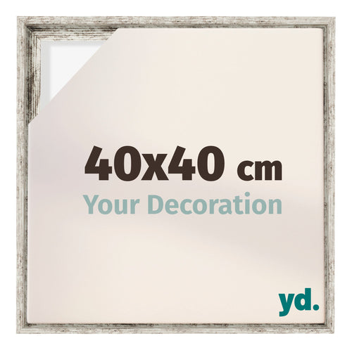 Lyon MDF Baklijst 40x40cm Wit Vintage Voorzijde Maat | Yourdecoration.nl