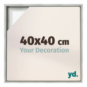 Lyon MDF Baklijst 40x40cm Zilver Mat Voorzijde Maat | Yourdecoration.nl