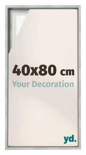 Lyon MDF Baklijst 40x80cm Zilver Mat Voorzijde Maat | Yourdecoration.nl