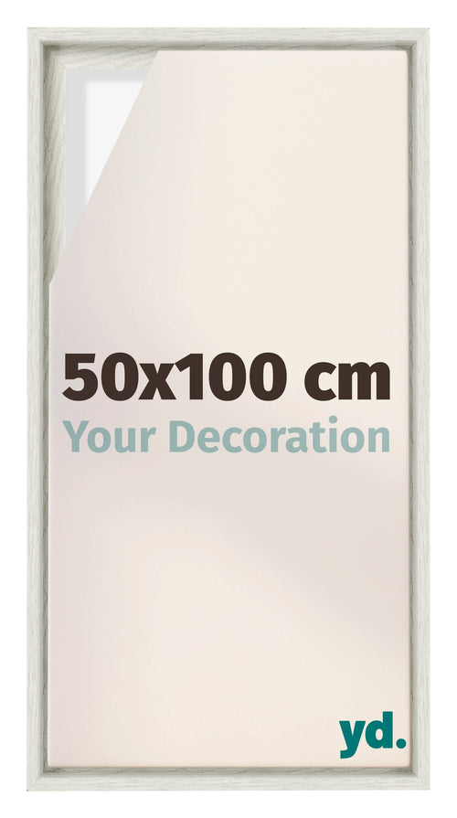 Lyon MDF Baklijst 50x100cm White Wash Voorzijde Maat | Yourdecoration.nl
