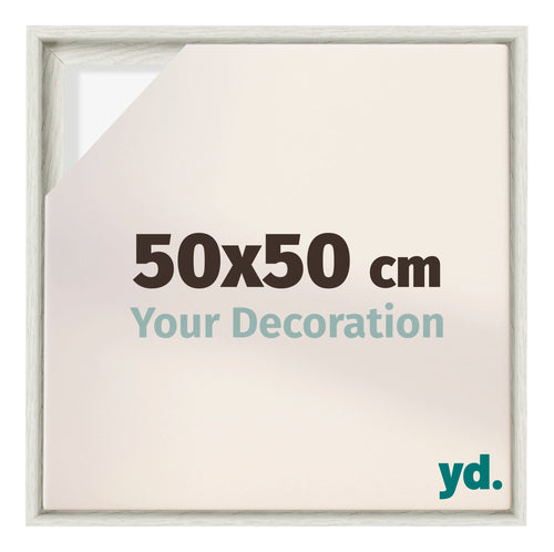 Lyon MDF Baklijst 50x50cm White Wash Voorzijde Maat | Yourdecoration.nl