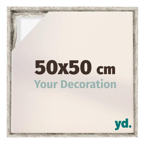 Lyon MDF Baklijst 50x50cm Wit Vintage Voorzijde Maat | Yourdecoration.nl