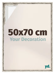 Lyon MDF Baklijst 50x70cm Wit Vintage Voorzijde Maat | Yourdecoration.nl