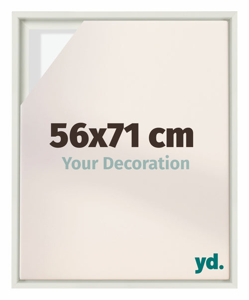 Lyon MDF Baklijst 56x71cm Wit Mat Voorzijde Maat | Yourdecoration.nl