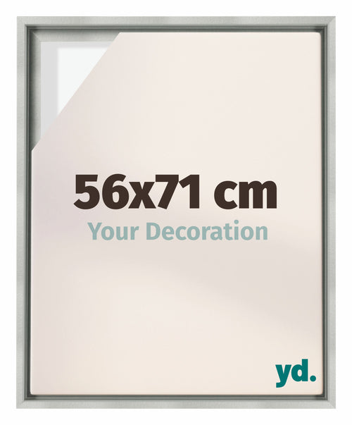 Lyon MDF Baklijst 56x71cm Zilver Mat Voorzijde Maat | Yourdecoration.nl
