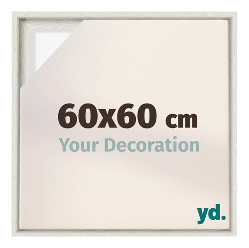 Lyon MDF Baklijst 60x60cm White Wash Voorzijde Maat | Yourdecoration.nl