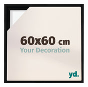 Lyon MDF Baklijst 60x60cm Zwart Mat Voorzijde Maat | Yourdecoration.nl