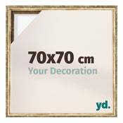 Lyon MDF Baklijst 70x70cm Goud Antiek Voorzijde Maat | Yourdecoration.nl
