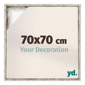 Lyon MDF Baklijst 70x70cm Wit Vintage Voorzijde Maat | Yourdecoration.nl