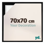 Lyon MDF Baklijst 70x70cm Zwart Mat Voorzijde Maat | Yourdecoration.nl
