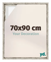 Lyon MDF Baklijst 70x90cm Wit Vintage Voorzijde Maat | Yourdecoration.nl