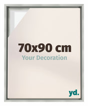 Lyon MDF Baklijst 70x90cm Zilver Mat Voorzijde Maat | Yourdecoration.nl