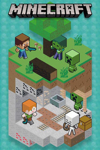 GBeye Minecraft Into The MinePoster 61x91,5cm | Yourdecoration.nl